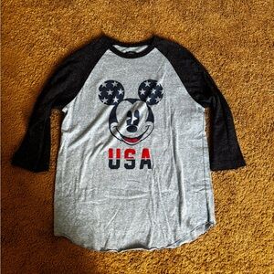 Disney Mickey Mouse USA Long Sleeve Shirt
